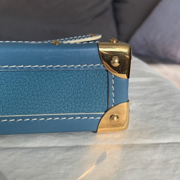 !Price Firm! Louis Vuitton Blue Suhali Leather Bag - Picture 6 of 13